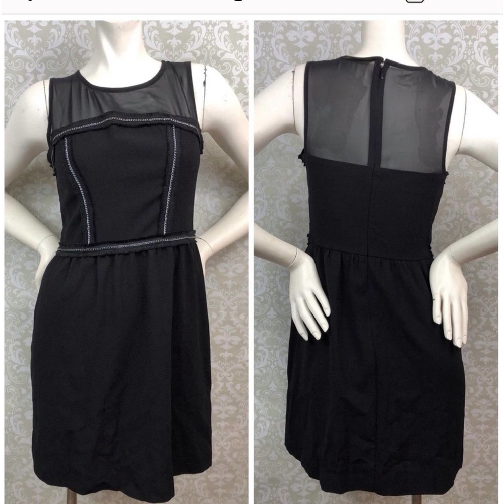 Princess Vera Wang Black Sheer Chain Sleeveless Dress Sz 0